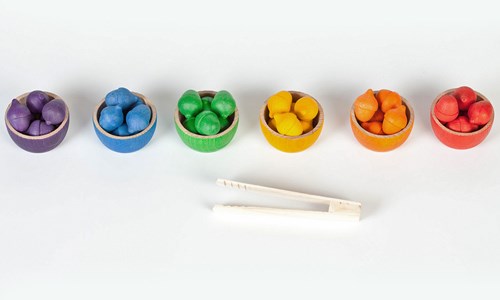 Grapat juguete de madera set de cuencos y bellotas - educativo-3