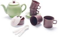 Dantoy Green Garden juego de té - juguete sostenible 16 piezas