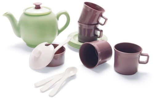 Dantoy Green Garden juego de té - juguete sostenible 16 piezas-3