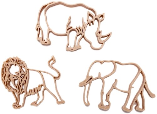 Grennn cortadores animales safari juguete sostenible para plastilina y arroz