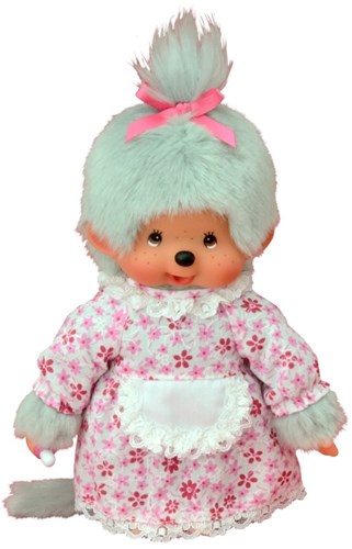 Monchhichi muñeca abuela de peluche gris 20 cm original