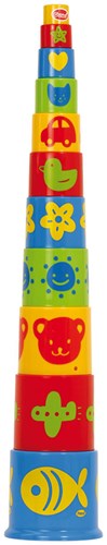Gowi torre apilable juguete - vasos apilables de colores - 11 piezas