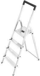 Hailo escalera doméstica aluminio 4 peldaños - escalera antideslizante robusta