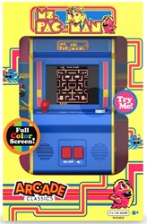 Basic Fun juego arcade portátil Ms. Pac-Man consola retro azul