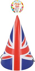 144 HAT CONE UNION JACK 16.5CM