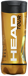 Head pelotas de tenis Tour presurizadas - Tubo de 3 amarillo duradero