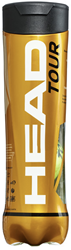 Head pelotas de tenis Tour - tubo de 4 - duraderas y visibles