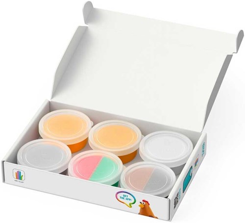 Tomy set de plastilina - HEY CLAY aves de granja 6 botes juguete creativo-2