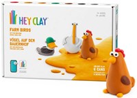 Tomy set de plastilina - HEY CLAY aves de granja 6 botes juguete creativo-3