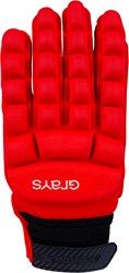 Grays guante de hockey International Pro Fluo Rojo - talla Small - izquierda