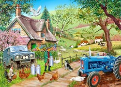House of Puzzles rompecabezas Farm Fresh 500 piezas paisaje rústico