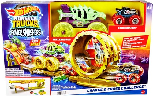 Hot Wheels set monster truck - pista arena smashers juguete