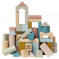 Micki bloques de construcción de madera juguete - 60 piezas - juguete educativo