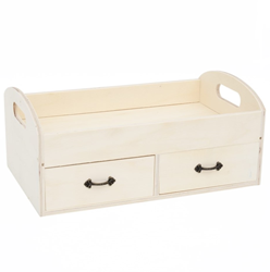 Hobbygroep bandeja de madera con cajones - juguete creativo 35x21x15 cm
