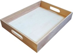 Playwood bandeja de madera recta 32,2x25x5,1 cm decoración