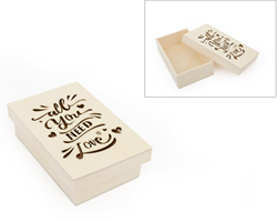 Hobbygroep caja de madera All You Need 14x9 cm decoración