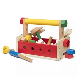 Micki set de construcción de madera caja de herramientas juguete 25 piezas