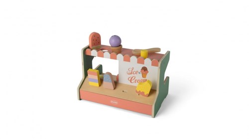 Dantoy heladería de madera set de juguete 12 piezas en caja