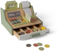 Dantoy caja registradora de juguete de madera 17 piezas juego educativo