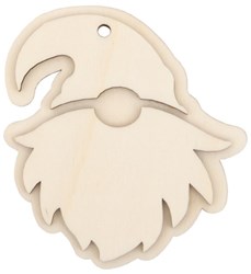 Hobbygroep adorno navideño de madera Papá Noel 8x8,6 cm decoración 4 piezas
