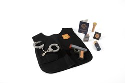 Dantoy set de policía de madera 8 piezas para niños