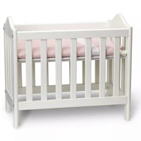 Micki cama de muñecas madera base ajustable rosa juguete-2