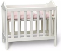 Micki cama de muñecas madera base ajustable rosa juguete-3