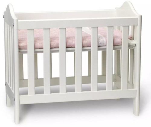 Micki cama de muñecas madera base ajustable rosa juguete-3
