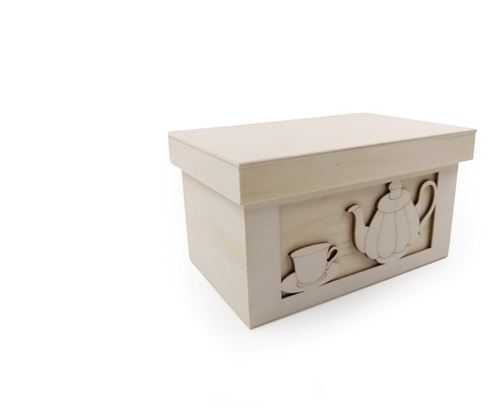Hobbygroep caja de té de madera manualidades creativas 16x10x8,5 cm