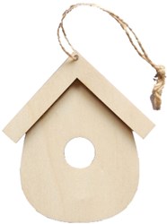 Hobbygroep casitas de pájaros de madera set creativo redondo 12 piezas jardín