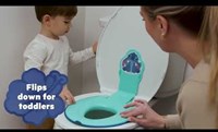 Bright Starts reductor de inodoro Stitch Flip and Sit - azul - entrenamiento para ir al baño-3