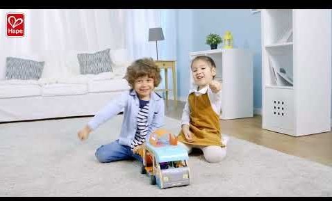Hape casa de muñecas autobús de aventuras de madera con accesorios-3