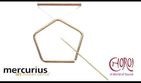 Choroi pentangel instrumento musical bronce martillado set con accesorios-2