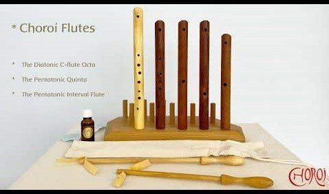 Choroi flauta de madera pentatónica 440 Hz para niños juego musical-3