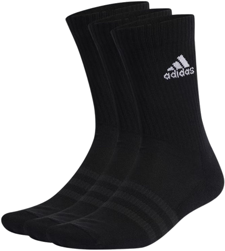Adidas calcetines deportivos crew cushioned negro pack de 3 comodidad adulto