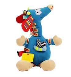 Dolce Toys Clásico juguete de peluche musical de actividad jirafa - 36 cm