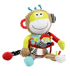 Dolce Toys Peluche de actividad clásico mono Charlie - 25 cm