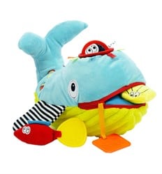 Dolce Toys Peluche de actividad clásico ballena Wallie - 21 cm