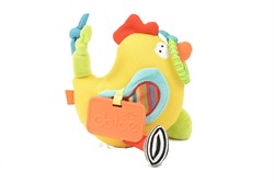 Dolce Toys Clásico juguete de peluche de actividad de pollo Henny - 26 cm
