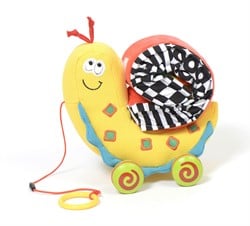 Dolce Toys Clásico figura de tracción y juguete de peluche de actividad caracol Semmy - 21 cm