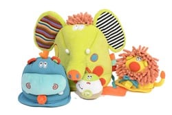 Dolce Toys Clásico juguetes de peluche de actividad 4 en 1 - Aventura en la selva