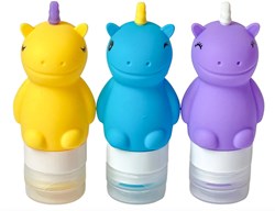 Yumbox botellas unicornio de silicona para exprimir - a prueba de fugas y aptas para niños