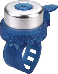 Micro timbre bicicleta azul con purpurina - accesorio patinete infantil