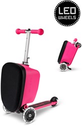 Micro patinete maleta infantil LED Patch & Play Pink - patinete y equipaje en uno
