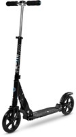 Micro patinete Suspension negro - manillar ajustable - amortiguación - ruedas 200mm