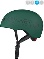 Micro casco infantil bicicleta y patinete Deluxe Forest Green con luz LED