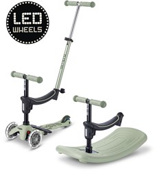 Micro patinete Mini Micro 6in1 Rock & Go LED verde multifuncional