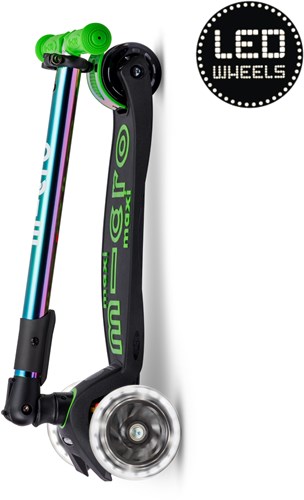 Micro patinete infantil Maxi Micro plegable LED Neochrome Green 5-12 años