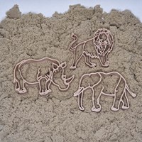 Grennn cortadores animales safari juguete sostenible para plastilina y arroz-2