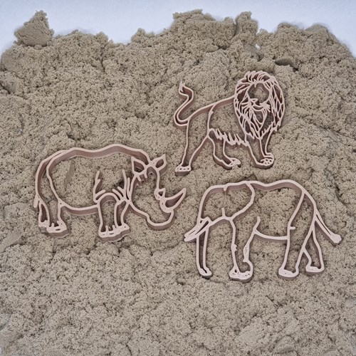 Grennn cortadores animales safari juguete sostenible para plastilina y arroz-2